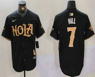 Men's New Orleans Saints #7 Taysom Hill Black Nola Baseball Jersey,We sell and wholesale Men's New Orleans Saints #7 Taysom Hill Black Nola Baseball Jersey on line form chian!